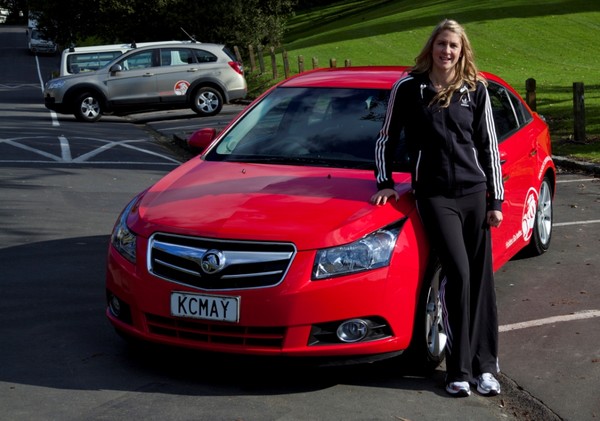 Silver Ferns Captain Casey Williams' Holden Cruze is going under the hammer online at Trade Me